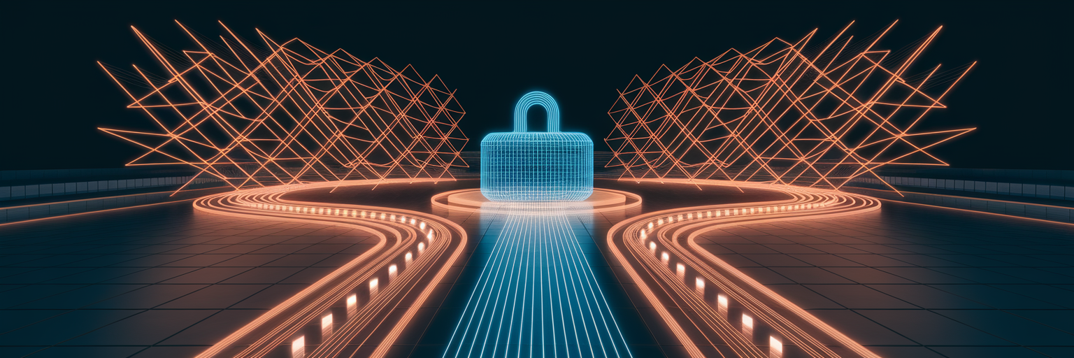 Abstract visualisation of secure data workflows in Salesforce.