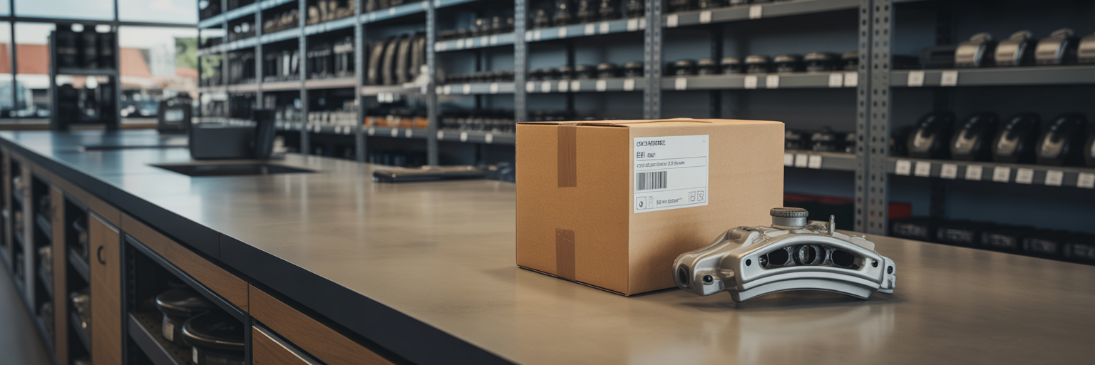 Automotive parts counter with online order