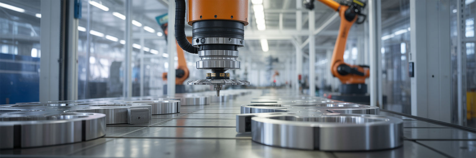 Automated production line for automotive parts.