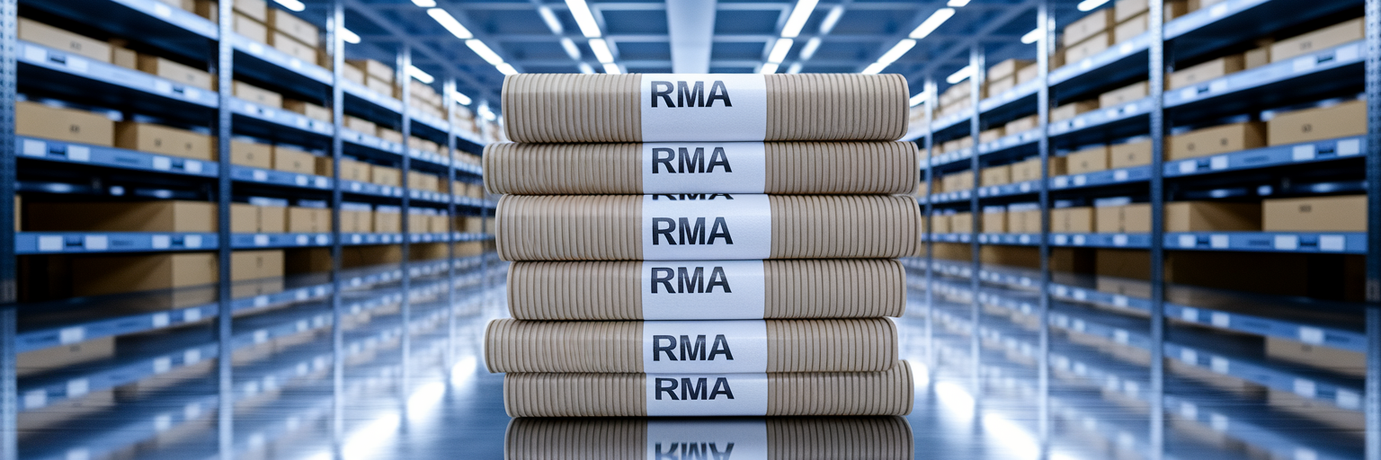 Organised returned goods in retail stockroom