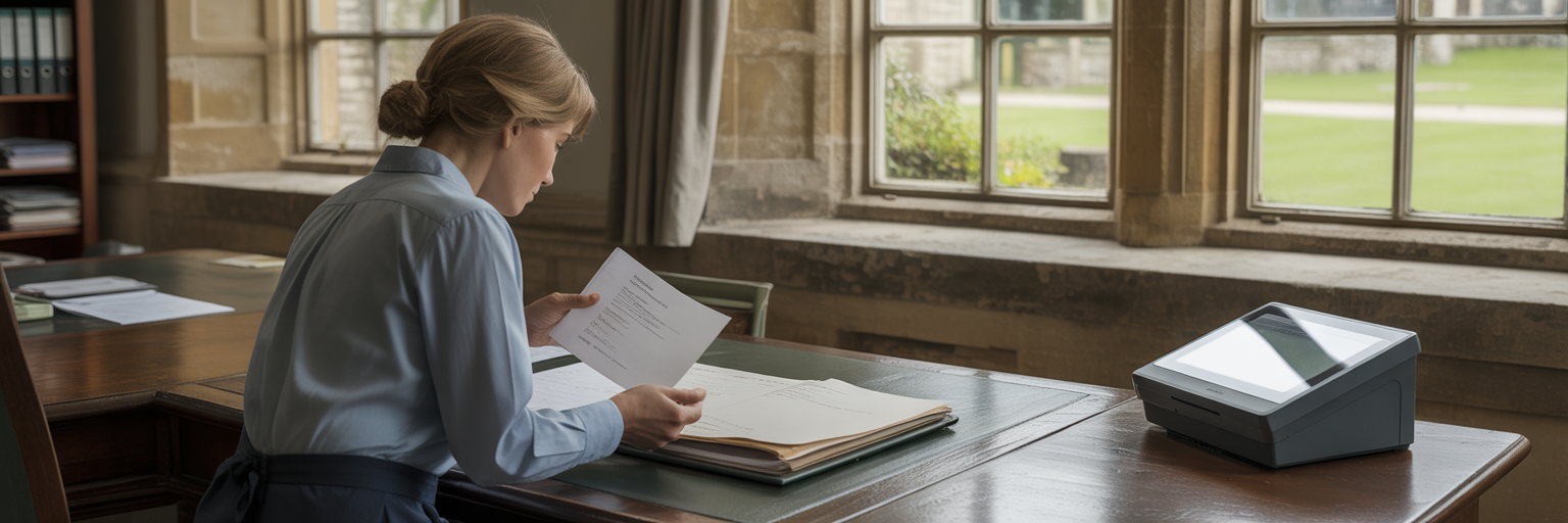 Efficient back office at a heritage site.