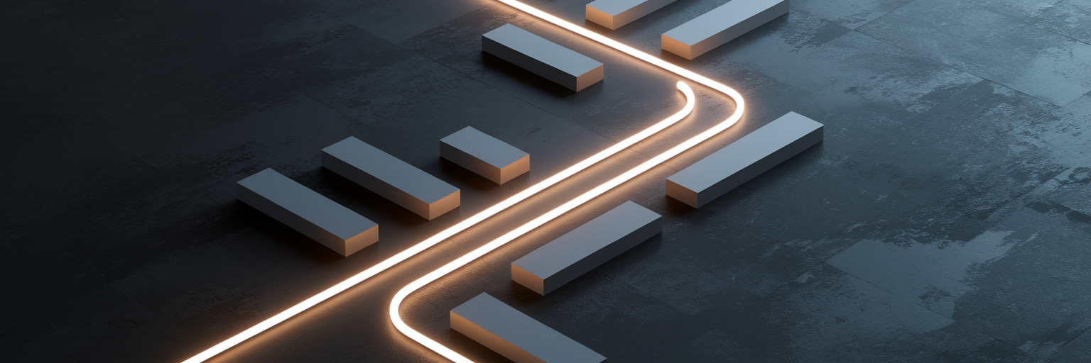 Abstract visual of a seamless data path